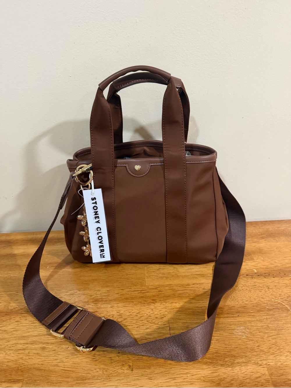 Stoney Clover Brown Nylon Tote with Adjustable Strap